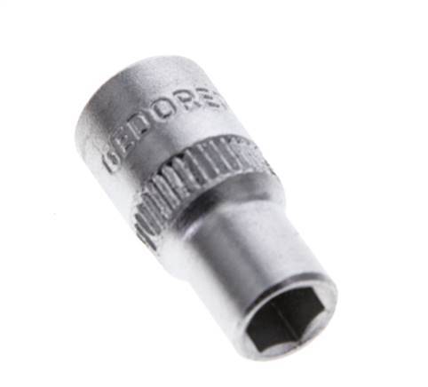 inserto de vaso de 1/4" Gedore para tornillos hexagonales exteriores de 6 mm