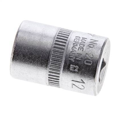 inserto de vaso de 1/4" Gedore para tornillos hexagonales exteriores de 12 mm