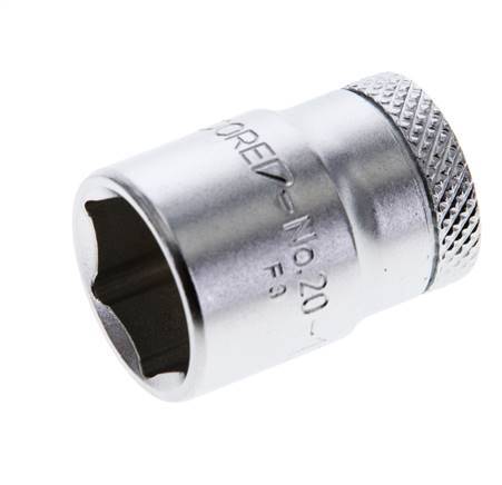 inserto de vaso de 1/4" Gedore para tornillos hexagonales exteriores de 13 mm