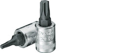 Inserto de vaso rojo de 1/4" Gedore para tornillos Torx internos TX27 [2 piezas]