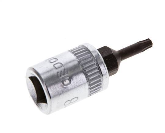inserto de vaso de 1/4" Gedore para tornillos Torx internos TX8