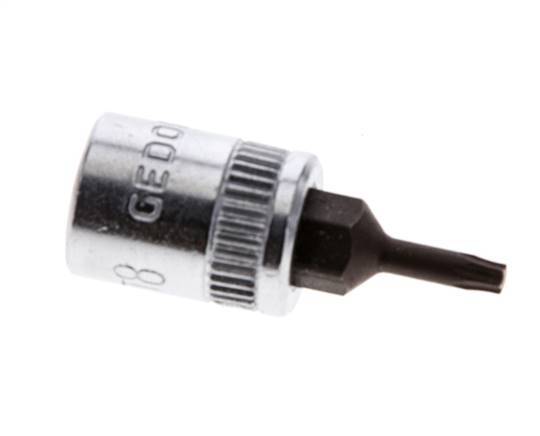 inserto de vaso de 1/4" Gedore para tornillos Torx internos TX8