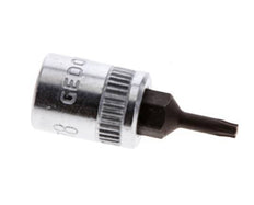 inserto de vaso de 1/4" Gedore para tornillos Torx internos TX8