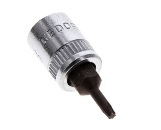 inserto de vaso de 1/4" Gedore para tornillos Torx internos TX8
