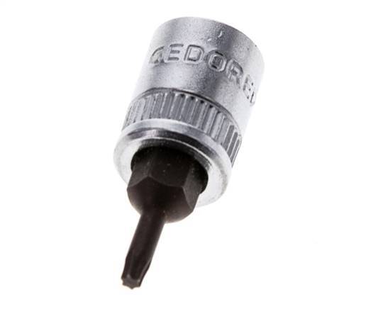 inserto de vaso de 1/4" Gedore para tornillos Torx internos TX8