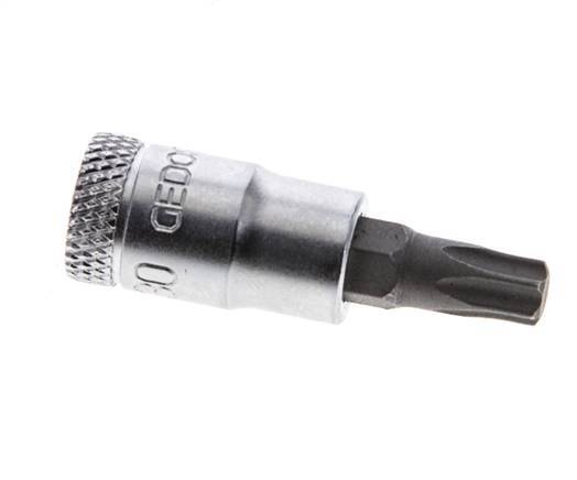 inserto de vaso de 1/4" Gedore para tornillos Torx internos TX30