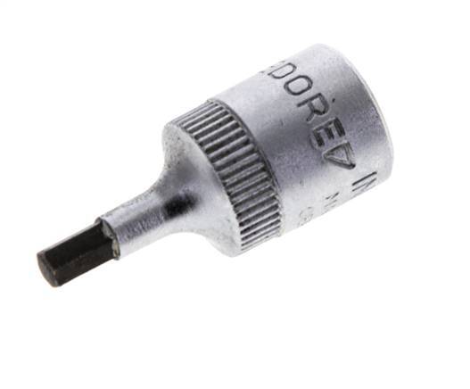 inserción de pasador largo de 1/4" Gedore de 28 mm para tornillos de cabeza hueca hexagonal de 3 mm