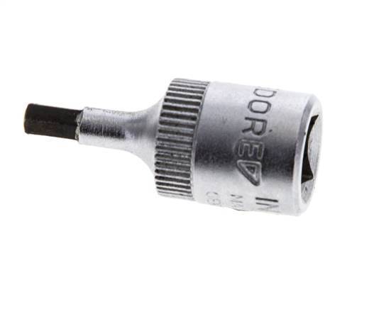 inserción de pasador largo de 1/4" Gedore de 28 mm para tornillos de cabeza hueca hexagonal de 3 mm