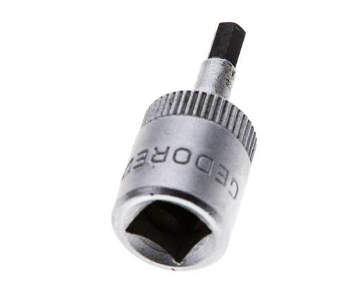inserción de pasador largo de 1/4" Gedore de 28 mm para tornillos de cabeza hueca hexagonal de 3 mm