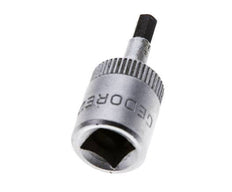 inserción de pasador largo de 1/4" Gedore de 28 mm para tornillos de cabeza hueca hexagonal de 3 mm