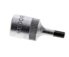 inserción de pasador largo de 1/4" Gedore de 28 mm para tornillos de cabeza hueca hexagonal de 3 mm