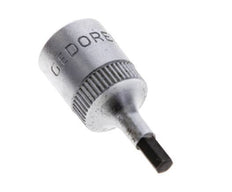 inserción de pasador largo de 1/4" Gedore de 28 mm para tornillos de cabeza hueca hexagonal de 3 mm