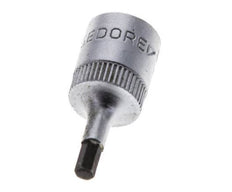 inserción de pasador largo de 1/4" Gedore de 28 mm para tornillos de cabeza hueca hexagonal de 3 mm