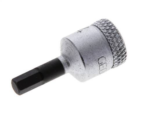 inserción de pasador largo de 1/4" Gedore de 28 mm para tornillos de cabeza hueca hexagonal de 4 mm