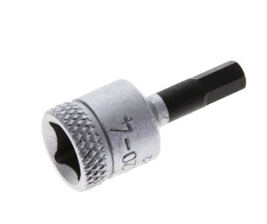 inserción de pasador largo de 1/4" Gedore de 28 mm para tornillos de cabeza hueca hexagonal de 4 mm