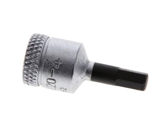 inserción de pasador largo de 1/4" Gedore de 28 mm para tornillos de cabeza hueca hexagonal de 4 mm