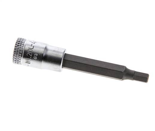 inserción de pasador largo de 1/4" Gedore de 60 mm para tornillos de cabeza hueca hexagonal de 4 mm