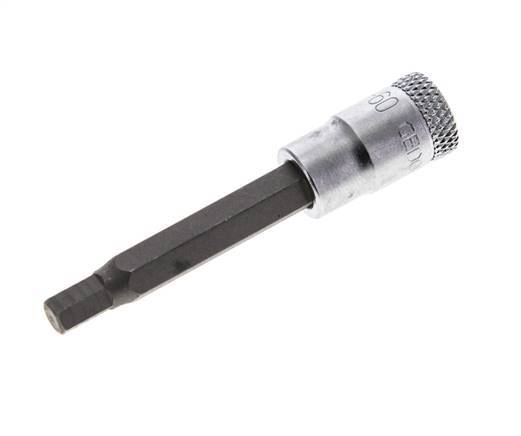 inserción de pasador largo de 1/4" Gedore de 60 mm para tornillos de cabeza hueca hexagonal de 5 mm
