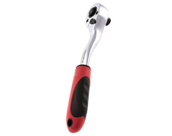 carraca angular roja de 1/2" con palanca de cambio de dirección