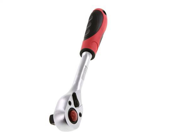 carraca roja Gedore de 1/2" con palanca de cambio y botón de bloqueo