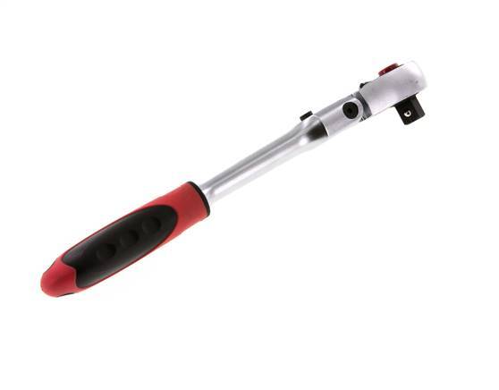 cabezal giratorio de 1/2" Gedore rojo de 180 grados y palanca de cambio