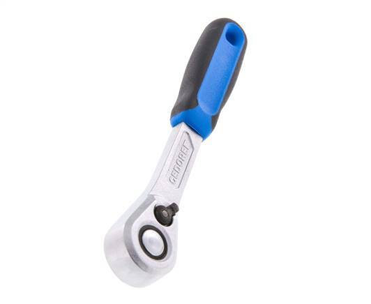carraca Gedore de 1/4" con palanca de cambio y botón de bloqueo