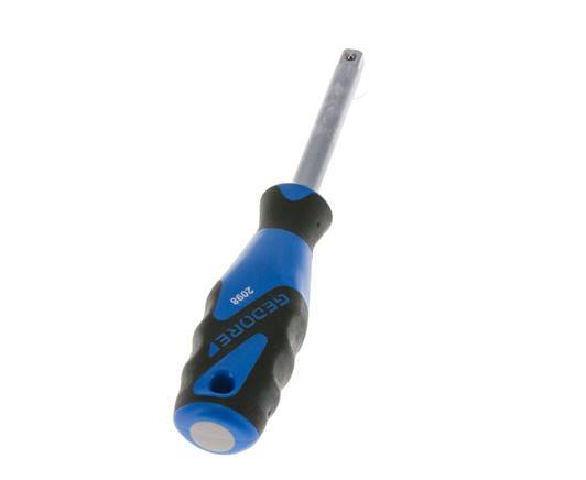 empuñadura cuadrada Gedore de 1/4" (6,3 mm) con bloqueo de bola