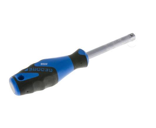 empuñadura cuadrada Gedore de 1/4" (6,3 mm) con bloqueo de bola