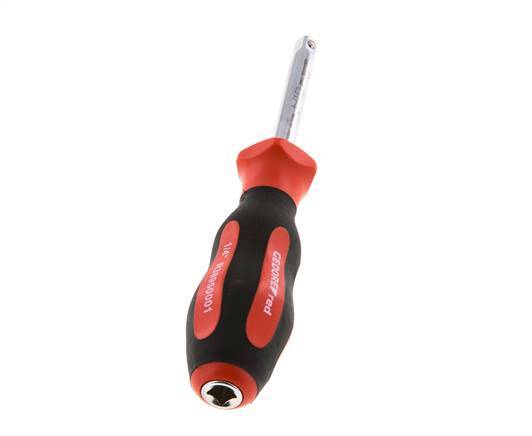 1/4" (6,3 mm) Empuñadura cuadrada roja Gedore con bloqueo de bola