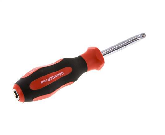 1/4" (6,3 mm) Empuñadura cuadrada roja Gedore con bloqueo de bola