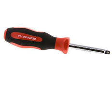 1/4" (6,3 mm) Empuñadura cuadrada roja Gedore con bloqueo de bola