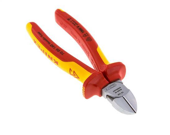 Alicates de corte diagonal Knipex 160 mm VDE probado hasta 1000V