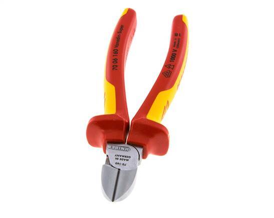Alicates de corte diagonal Knipex 160 mm VDE probado hasta 1000V