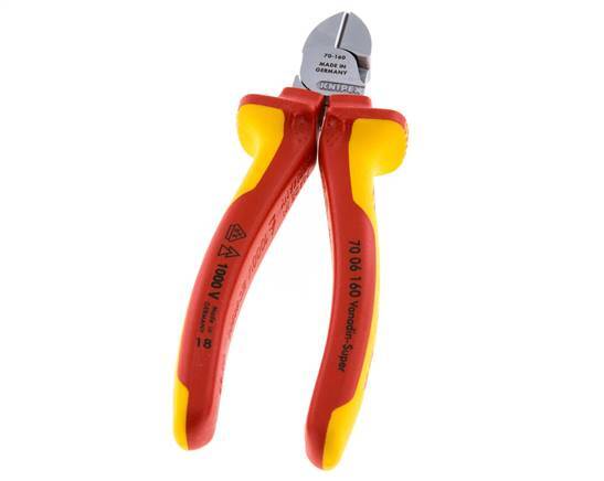 Alicates de corte diagonal Knipex 160 mm VDE probado hasta 1000V