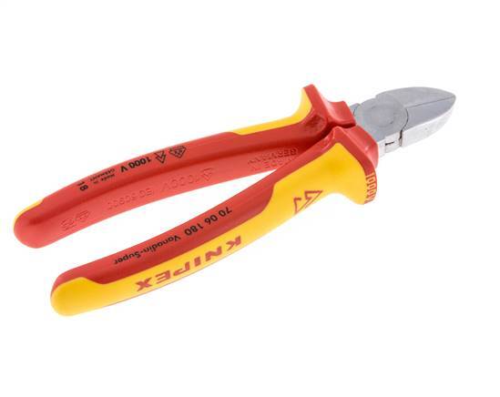 Alicates de corte diagonal Knipex 180 mm VDE probado hasta 1000V