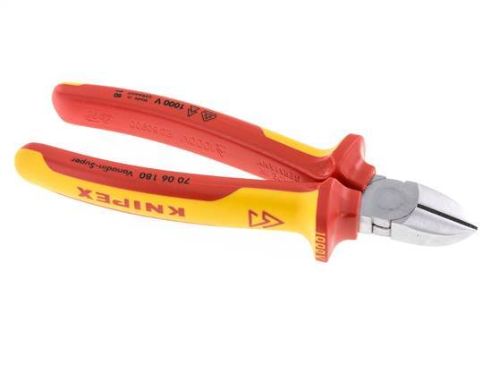 Alicates de corte diagonal Knipex 180 mm VDE probado hasta 1000V