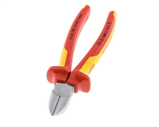 Alicates de corte diagonal Knipex 180 mm VDE probado hasta 1000V