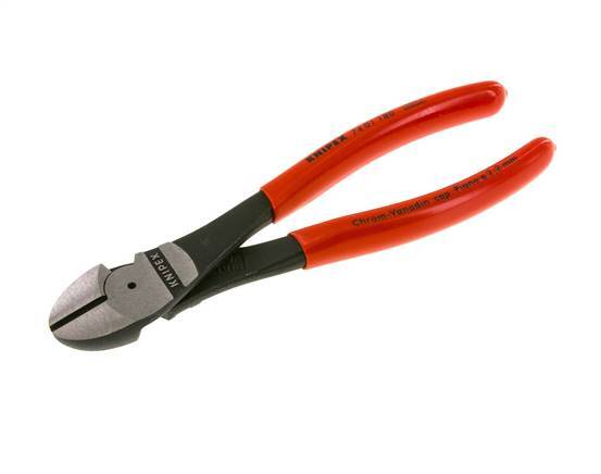 Alicates de corte diagonal Knipex Power 180 mm Mangos recubiertos de plástico