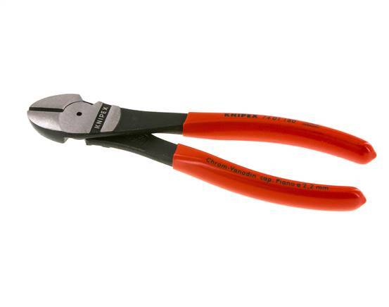 Alicates de corte diagonal Knipex Power 180 mm Mangos recubiertos de plástico