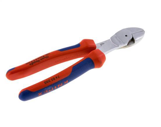 Alicates de corte diagonal Knipex 200 mm con mangos de 2 componentes