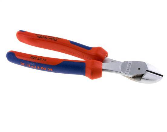 Alicates de corte diagonal Knipex 200 mm con mangos de 2 componentes