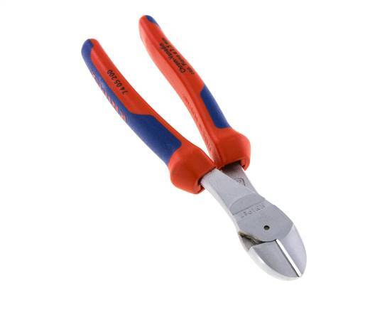 Alicates de corte diagonal Knipex 200 mm con mangos de 2 componentes