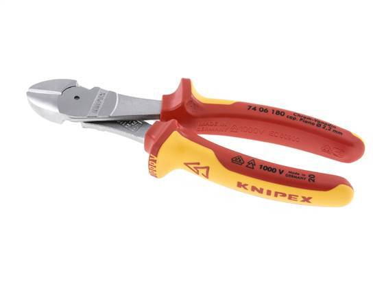 Alicates de corte diagonal Knipex 180 mm VDE probado hasta 1000V