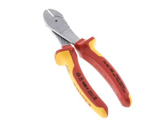 Alicates de corte diagonal Knipex 180 mm VDE probado hasta 1000V