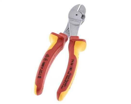 Alicates de corte diagonal Knipex 180 mm VDE probado hasta 1000V