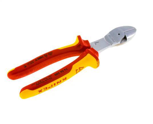 Alicates de corte diagonal Knipex 200 mm VDE probado hasta 1000V