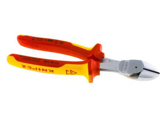 Alicates de corte diagonal Knipex 200 mm VDE probado hasta 1000V