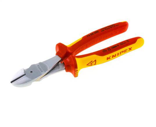 Alicates de corte diagonal Knipex 200 mm VDE probado hasta 1000V