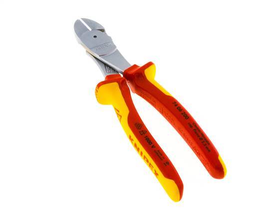 Alicates de corte diagonal Knipex 200 mm VDE probado hasta 1000V