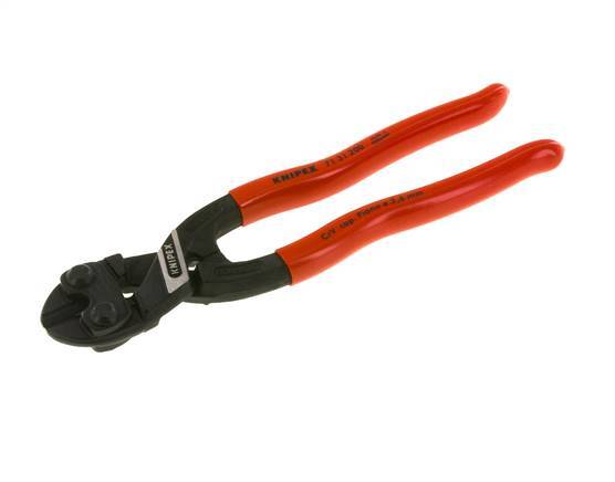 Alicates de corte de pernos Knipex 200 mm Mangos recubiertos de plástico con rebaje